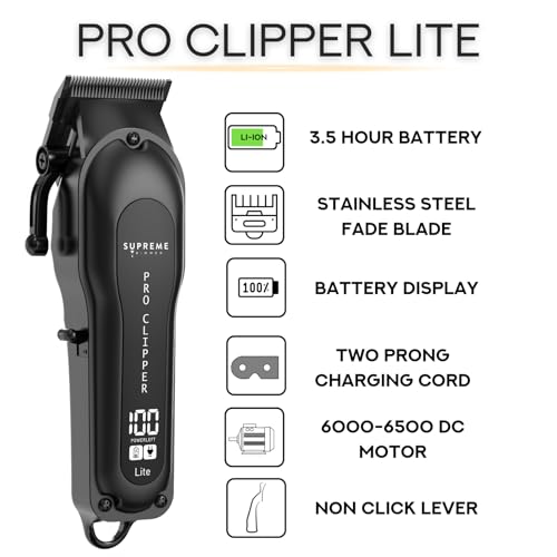Pro Clipper Lite Professional Hair Clipper Set STC5000 (Black Lite)