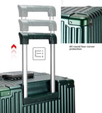 Super Large Aluminum Frame Checked Zipperless Luggage (A4-Forest green / 30in)