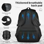 Backpack for School Boys Backpacks for Kids Camo Bookbag for Middle School Bags high school Waterproof Travel Back Pack (Medium (18.5*12.9*9 inches) / Black + (Pendant))
