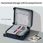 16 inch Underseat Carry on Suitcases with Wheels (16 Inch / Dark Blue)
