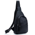 Large Sling Bag for Women Crossbody Purse Leather Fashionable Trendy Chest Bag for Travel (Black / Leather-like Flex)