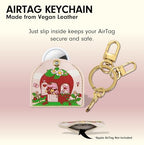 Keychain Case Compatible with Apple AirTag (My Melody X Strawberry Shortcake)