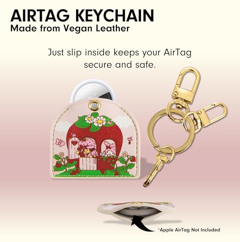 Keychain Case Compatible with Apple AirTag (My Melody X Strawberry Shortcake)