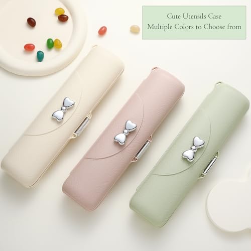 Travel Silverware Set with Case (Green)