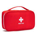 First Aid Bag Tote Empty Small First Aid Kit Bag Outdoor Travel Rescue Pouch First Responder Medicine Bag Pocket Container for Car Home Office Sport Outdoors (Red Handle)