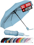 Windproof Travel Umbrella (Pastel Blue 1-Pack / Standard)