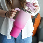 30 oz Insulated Tumbler Water Bottle with Handle (30 Ounces / Day Night)