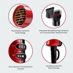 1875 Watt Pro Tourmaline Ceramic Hair Dryer (8 Piece Set / 7 Accessories)
