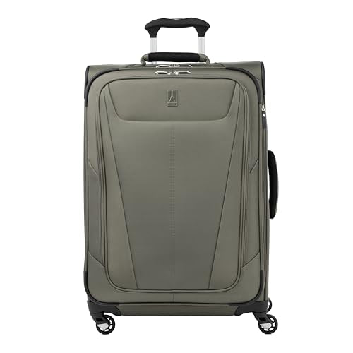 Maxlite 5 Softside Checked Luggage Spinner (Checked-Medium 25-Inch / Slate Green)