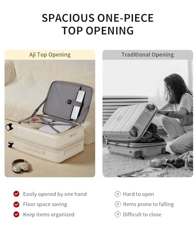Expandable Top Open Luggage Sets 2 Piece with Spinner Wheel (Coconut White / 2-Piece Set (20-Inch/28-Inch))