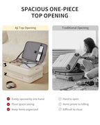 Expandable Top Open Carry On Luggage 22x14x9 Airline Approved (Coconut White / Carry-On 20-Inch)
