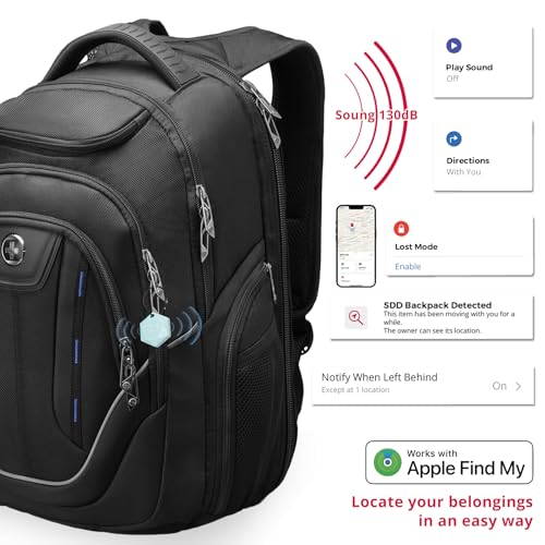 Design Large Travel Backpack For Men (Black/Finder Keychain)