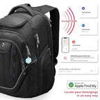 Design Large Travel Backpack For Men (Black/Finder Keychain)