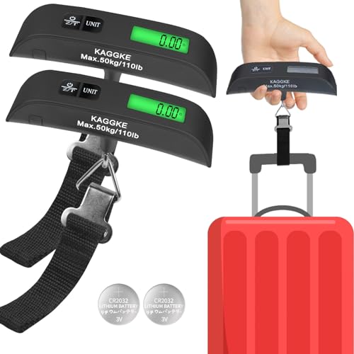 2 Pcs Black Travel Digital Luggage Scale (Black+black)