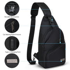 Sling Bag for Men (Black / Small)