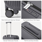 26 Inch Large Checked Luggage PC Hardshell Suitcases with Wheels for Travel Woman Men (Rock Gray TSA2 / 26-inch)