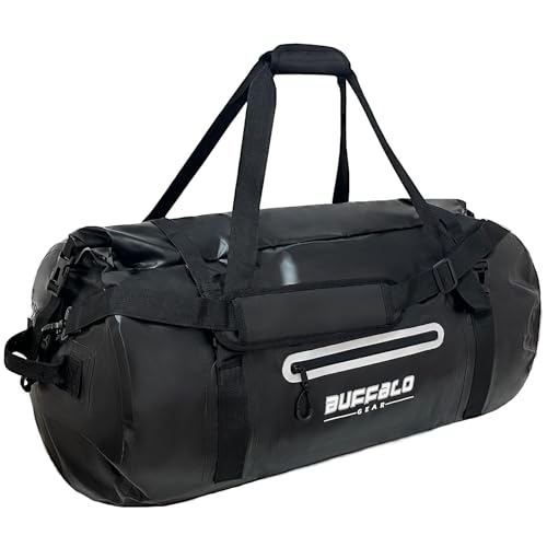 60L Waterproof Duffle Travel Duffel Bag (Black / 60L)