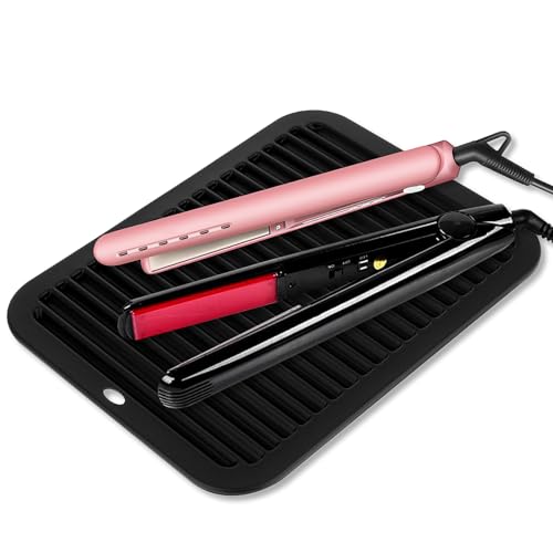 Large Heat Resistant Mat for Styling Tools (Black)
