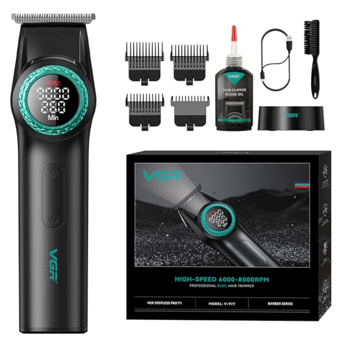 977 Cordless Hair Trimmer for Men with Zero (Black)