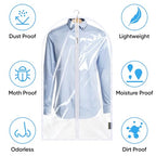 12PK Clear Garment Bags for Hanging Clothes (48" 12PK / Clear)