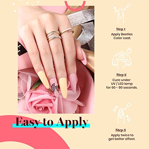 Beetles Yellow Gel Polish (K - Creme Yellow | Lemon Chiffon)