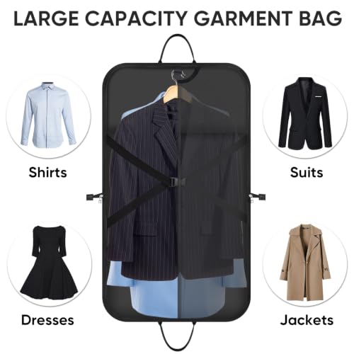 Garment Bags for Travel (Black / 42")