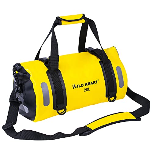 Waterproof Bag Duffel Bag 20L 30L 40L with Welded Seams Shoulder Straps (Yellow / 30L)