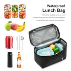 NOL Insulated Lunch Bags for Women Cooler Bag Lightweight Nylon Waterproof Lunch Box For Work (New black / Medium (8 Liters))