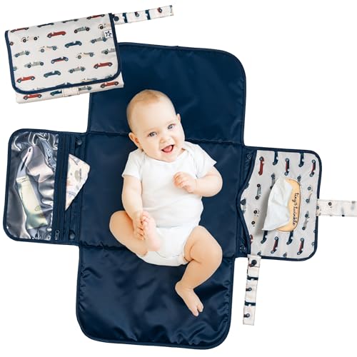 Portable Diaper Changing Pad (Vintage Cars)