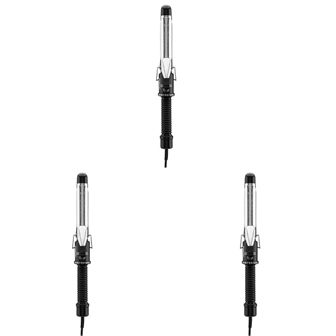 Conair Instant Heat 1-Inch Curling Iron,1-Inch Barrel Produces Classic Curls,Hair Curler for Short,Medium,and Long Hair,25 Heat Setting Curling Iron,Black,(Pack of 3)