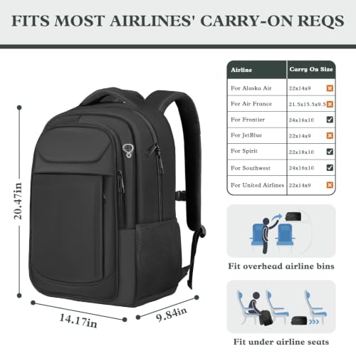 18.4" Large Laptop Backpack (Black / 18.4 Inch(45L))