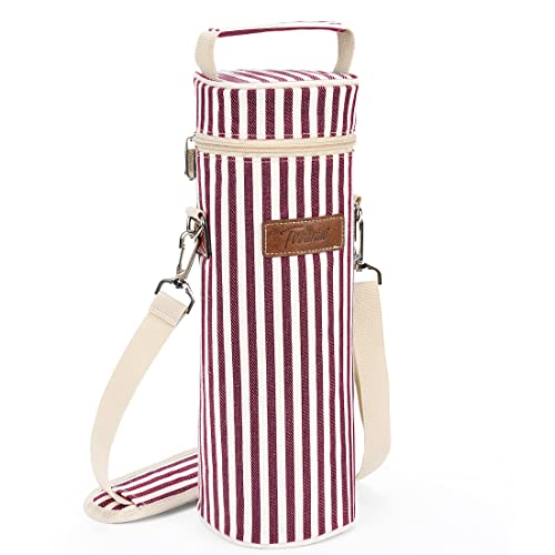 Single Wine Bottle Cooler Bag Carrier (Wine Stripe)