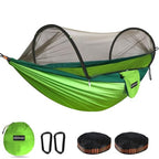 Ultra Light Travel Camping Hammock Pop (Light Green/Dark Green)