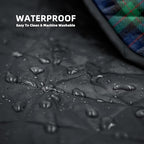 Large Waterproof Outdoor Blanket Thick Fleece 80" x 58" (Green Check)