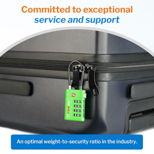 Open Alert TSA Approved Luggage Locks (Green 2 PK)