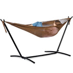 Double Hammock with Stand for Outside (Mayan Desert)