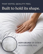 Bed Pillows King Size Set of 2 (King / White)