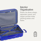 7366 Signature Hardside Expandable Luggage with Spinner Wheels (Checked-Medium 23-Inch / Cobalt)