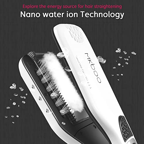 Hair Straightener with Steam (White)