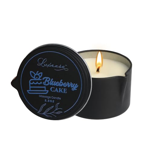 Massage Candle Oil Skin Treatment Blueberry Cake Scent 2.35 oz Gift
