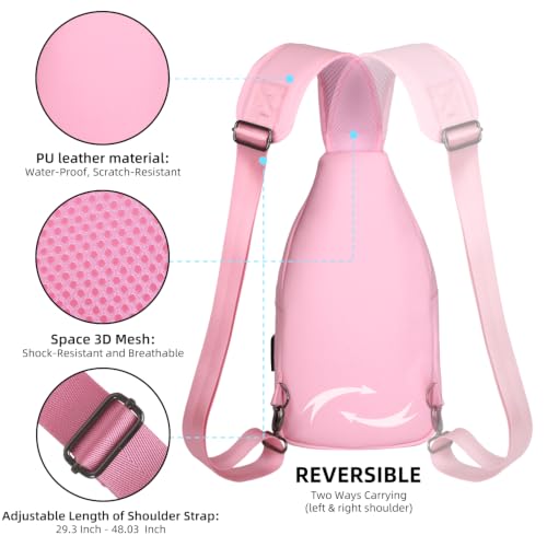 Crossbody Bag for Women (Light Coral / Large)