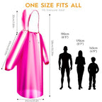 6 & 20 & 50 Pack Disposable Rain Ponchos for Adults (Pink / 6 Pack)