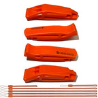 Emergency Safety Whistle with Lanyard (Orange-4 Pack)