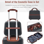 Luggage Set 3 Piece (Vintage Luggage / Black(12+20+24+28))