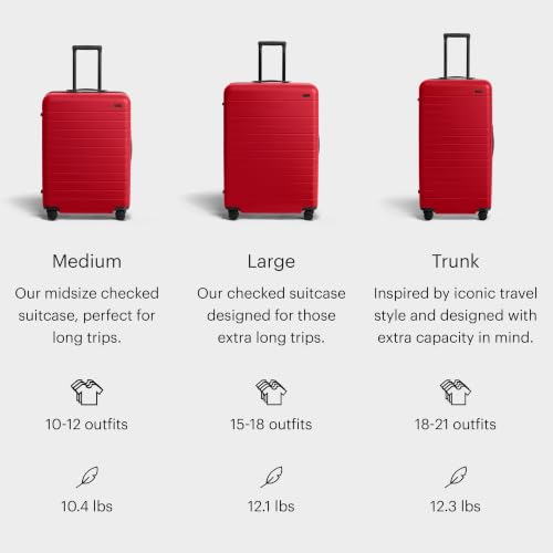 Trunk Checked Luggage (Cherry Red)