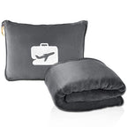 Travel Blanket and Pillow (Grey)