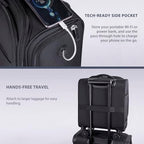 Underseat Carry On Luggage with Wheels (Black / Basic Underseat)