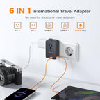 Universal Travel Adapter 70W (Black Silver-70W)