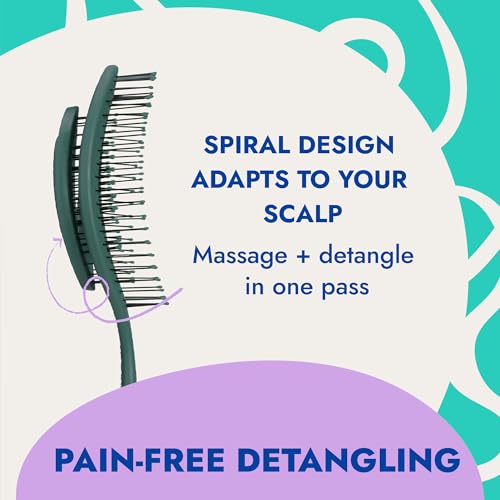 Detangling Hair Brush (Emerald Green / Regular)