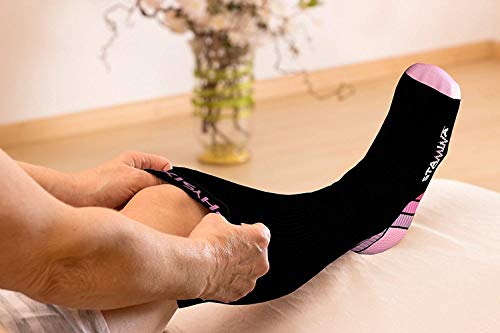 Physix Gear Compression Socks (Black/Pink / XX-Large)